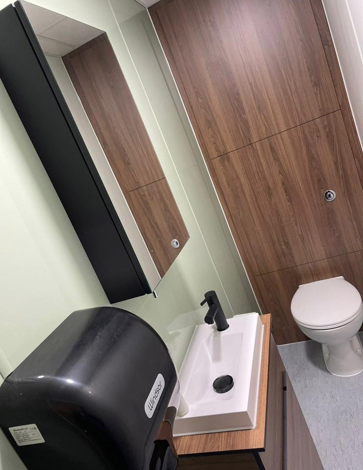 small toilet cubicle