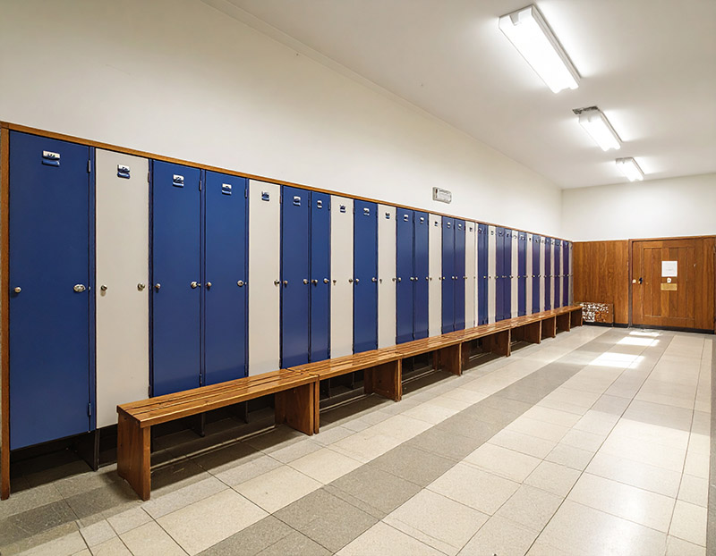 secondary school locker room